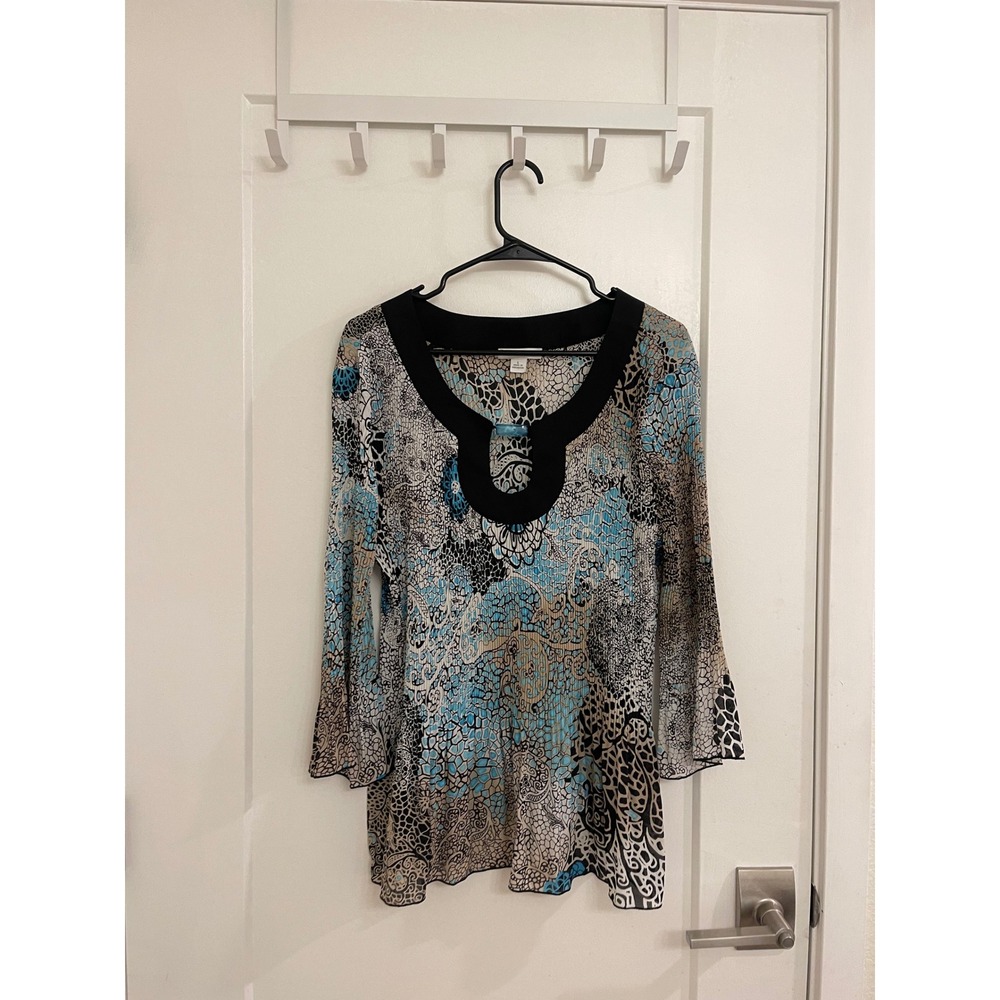 Vintage Y2K Flare Sleeve Fairycore Boho Blue Hippie Blouse Whimseygoth